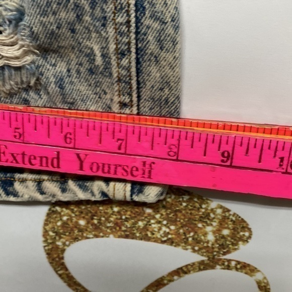 Vintage The fashion academy stone washed denim capris size 5‎ (468) - Picture 10 of 13